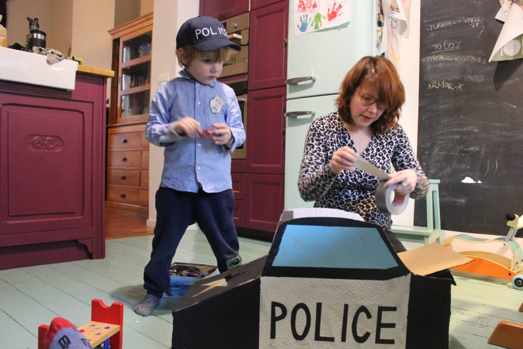 DIY carnaval politiewagen